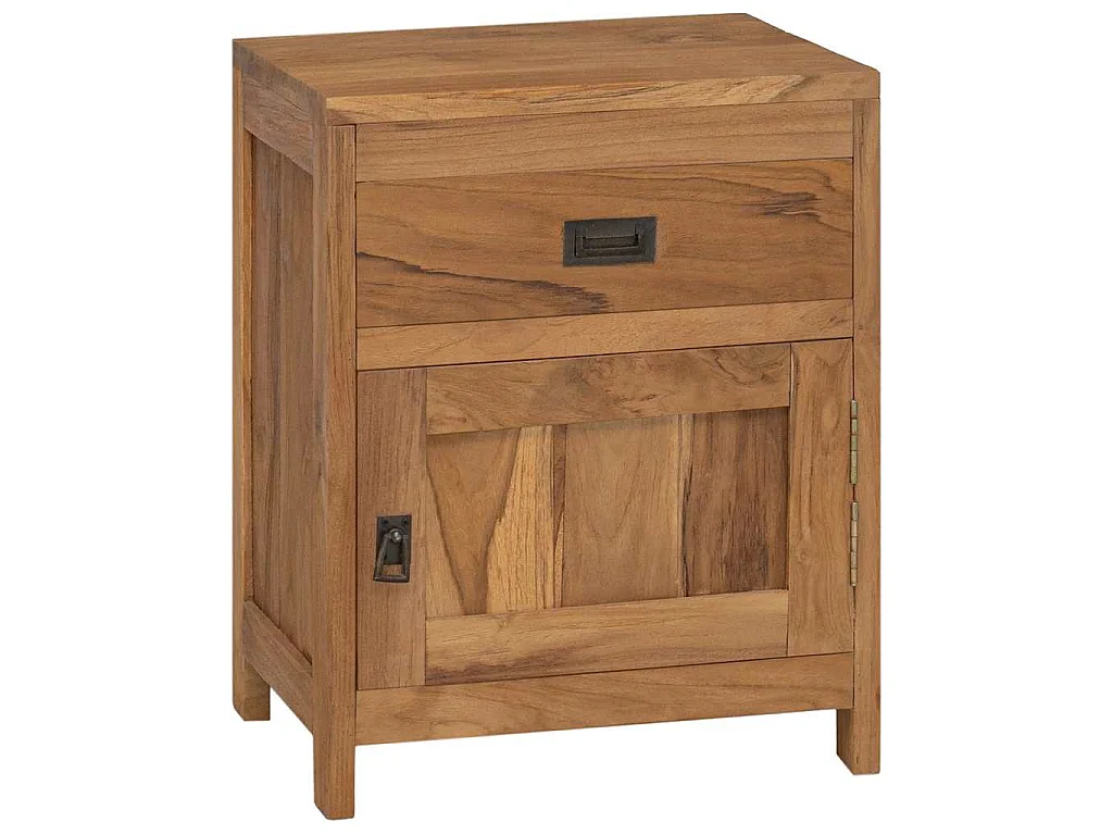 Comodino in Legno Massello di Teak 40x30x50 cm
