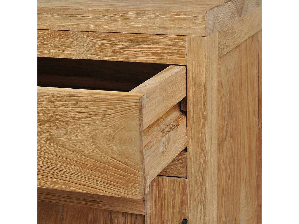 Comodino in Legno Massello di Teak 40x30x50 cm