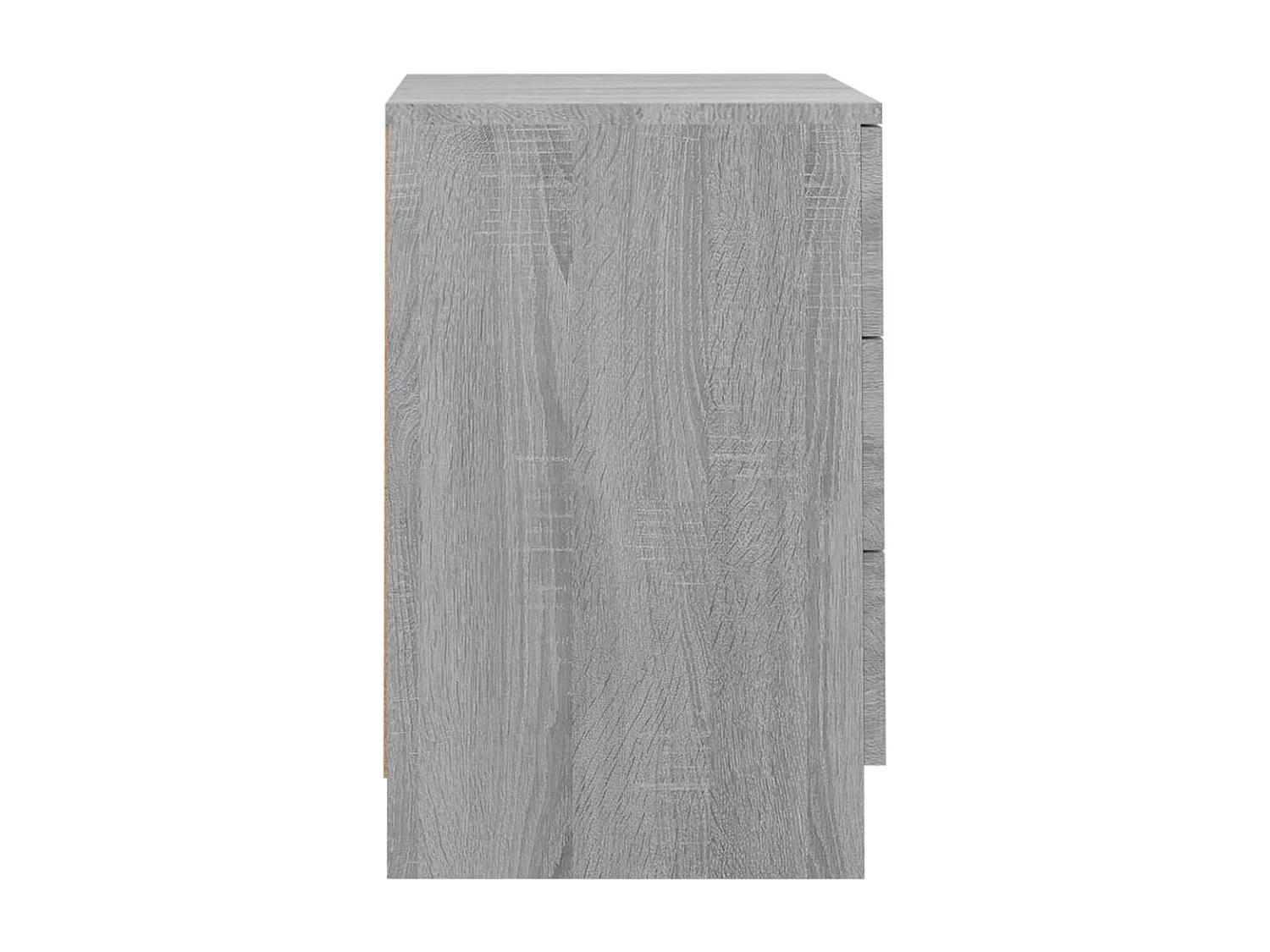 Nachtkastje 38x35x56 cm bewerkt hout grijs sonoma eikenkleurig