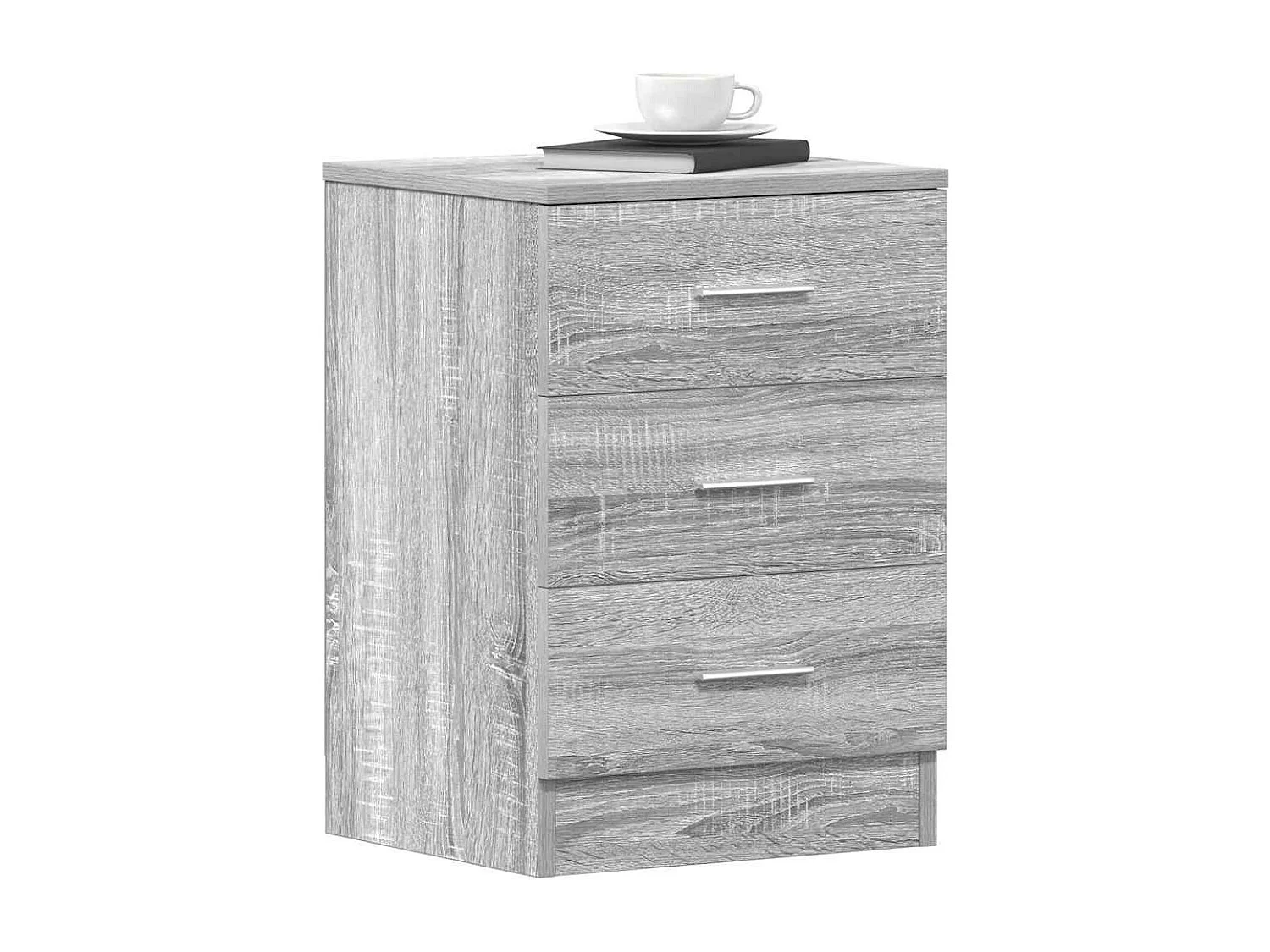 Nachttisch Grau Sonoma 38x35x56 cm Holzwerkstoff