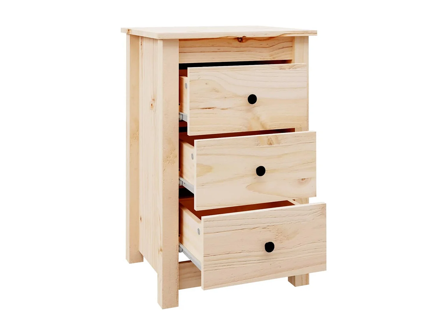 Tables de chevet 2 pcs 40x35x61,5 cm Bois de pin massif