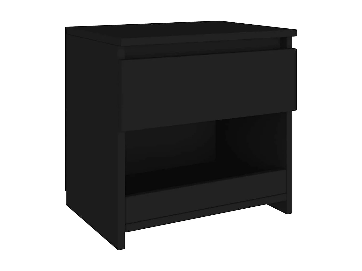 Tables de chevet 2 pcs Noir 40x30x39 cm Aggloméré