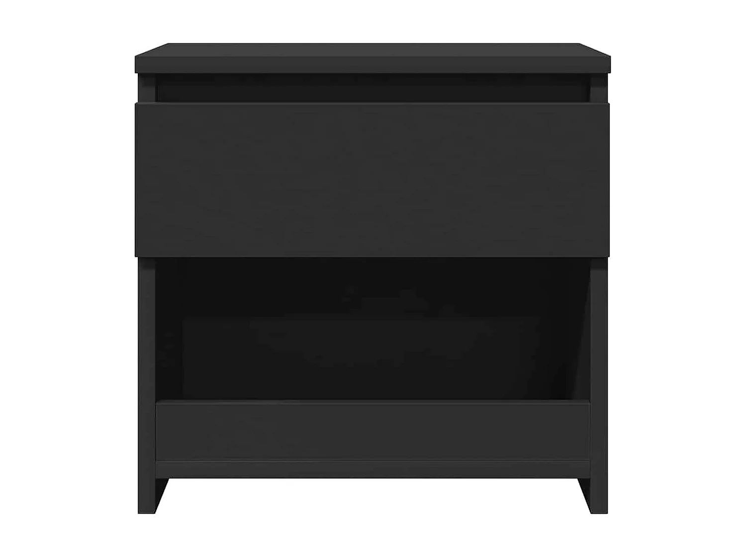 Tables de chevet 2 pcs Noir 40x30x39 cm Aggloméré