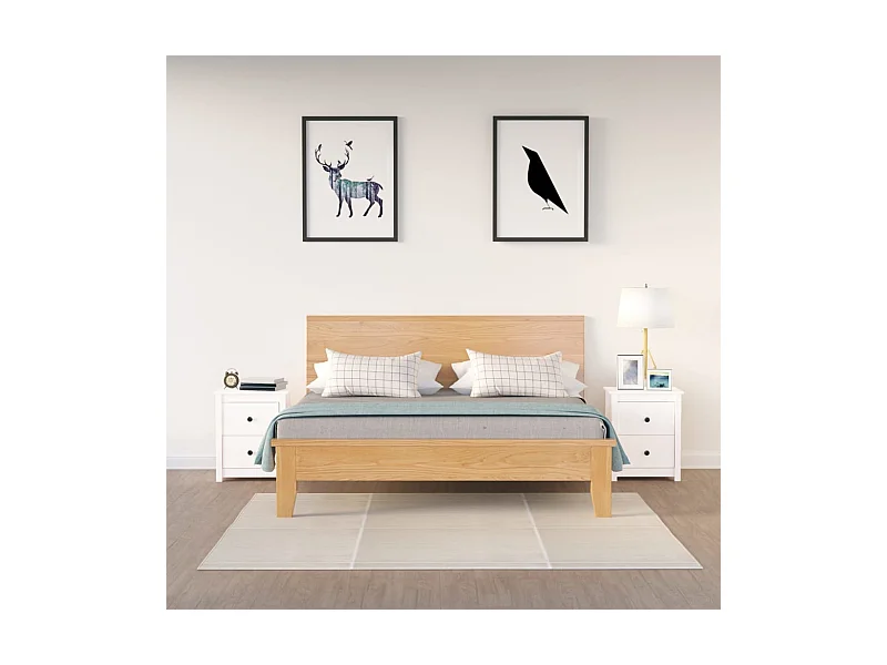 Nachtkastjes 2 st 50x35x61,5 cm massief grenenhout wit