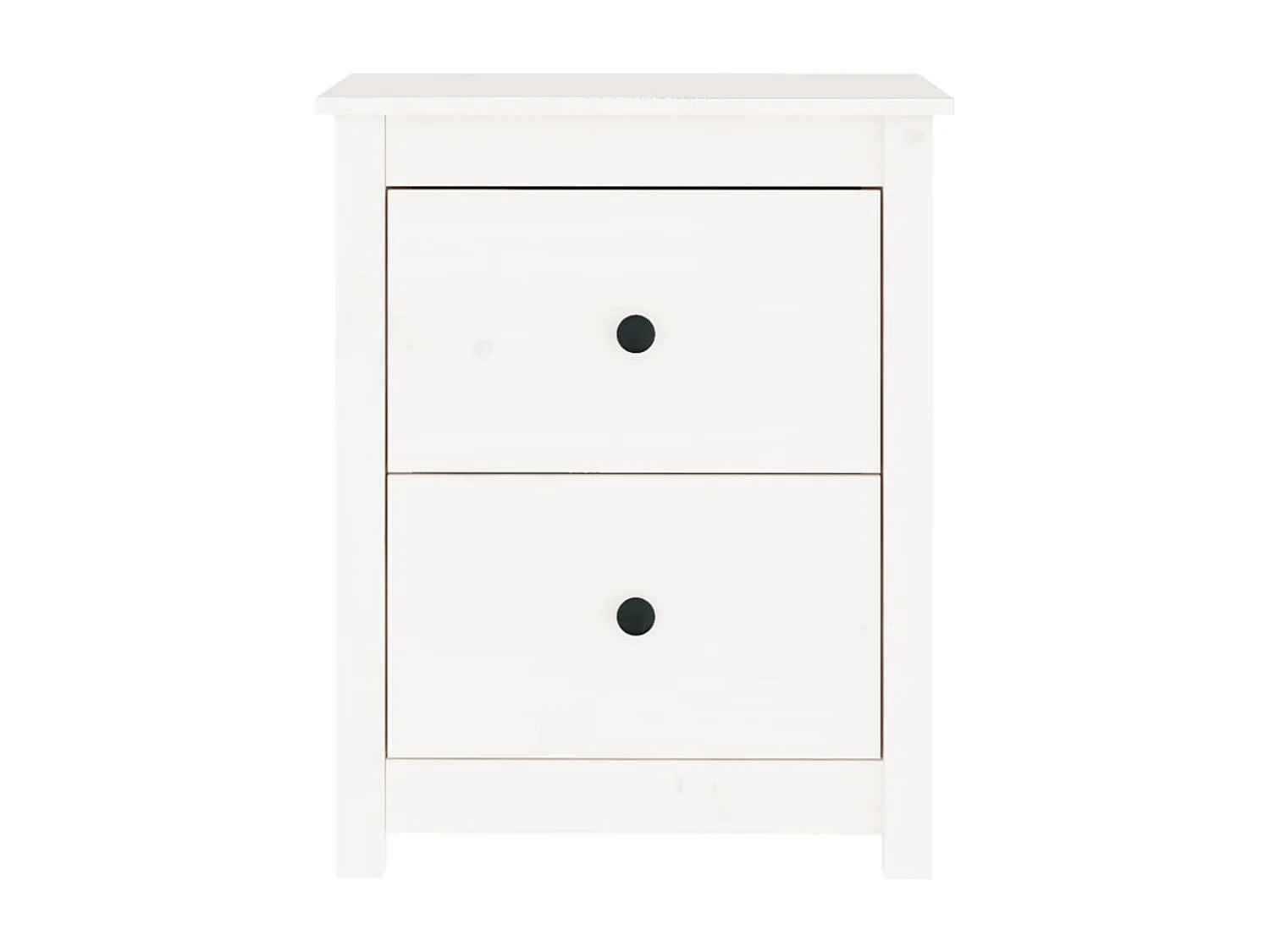 Nachtkastjes 2 st 50x35x61,5 cm massief grenenhout wit