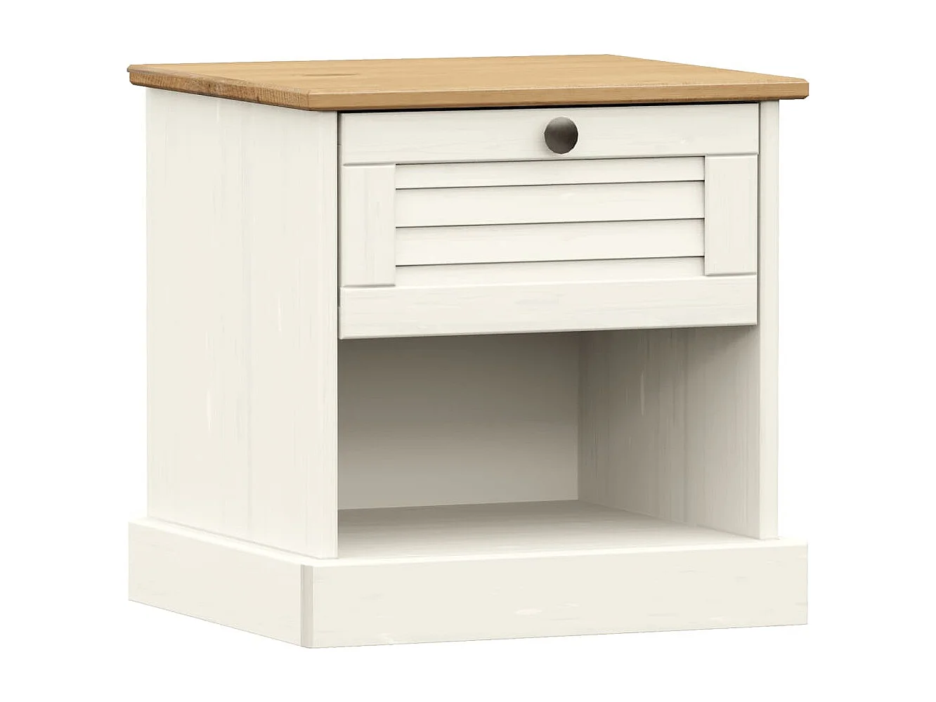 Mesa de cabeceira VIGO 42x35x42 cm pinho maciço branco