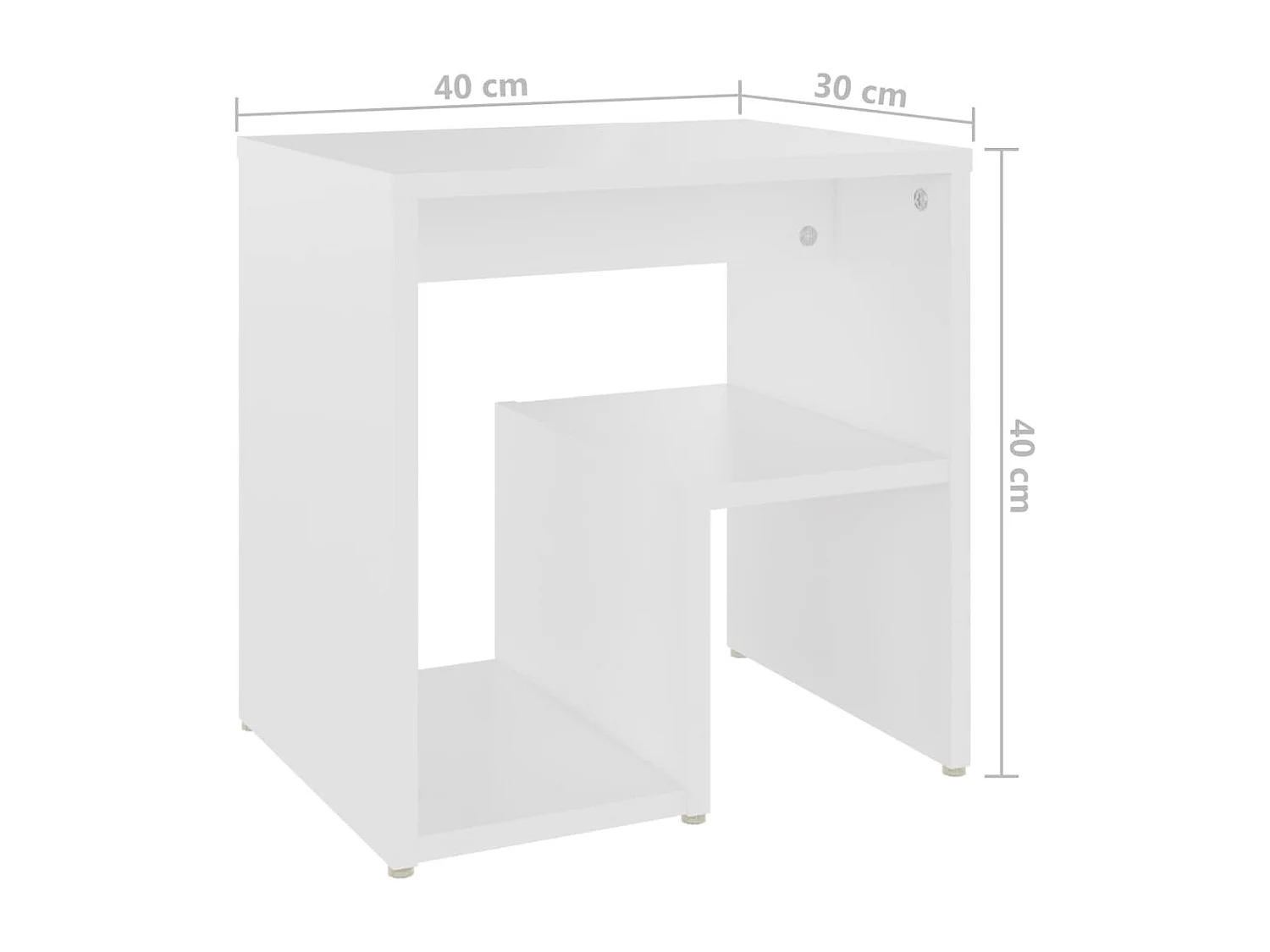 Mesas de cabeceira 2 pcs 40x30x40 cm derivados madeira branco