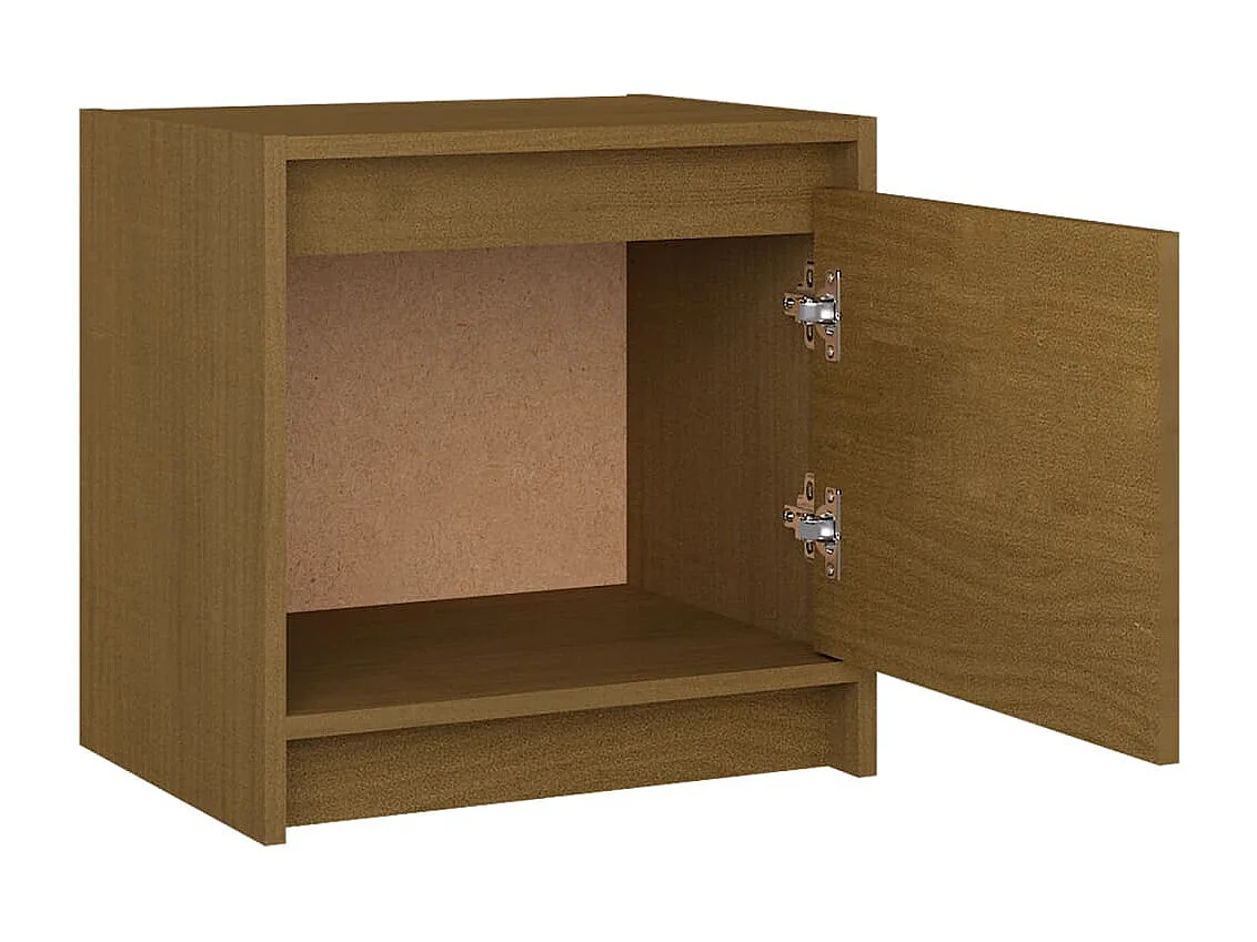 Table de chevet Marron miel 40x30,5x40 cm Bois de pin massif
