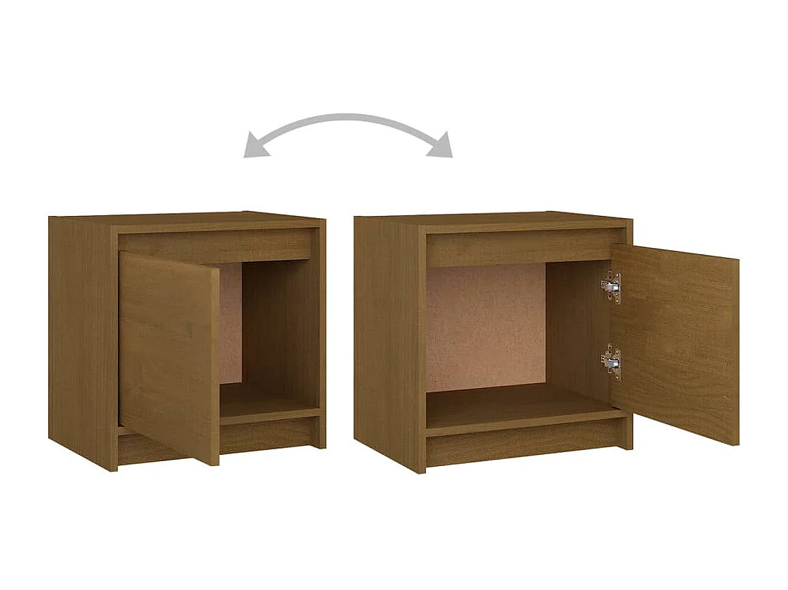 Table de chevet Marron miel 40x30,5x40 cm Bois de pin massif