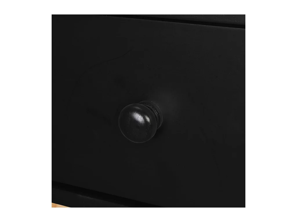 Nachttische 2 Stk. Massivholz Kiefer 40x30x61 cm Schwarz