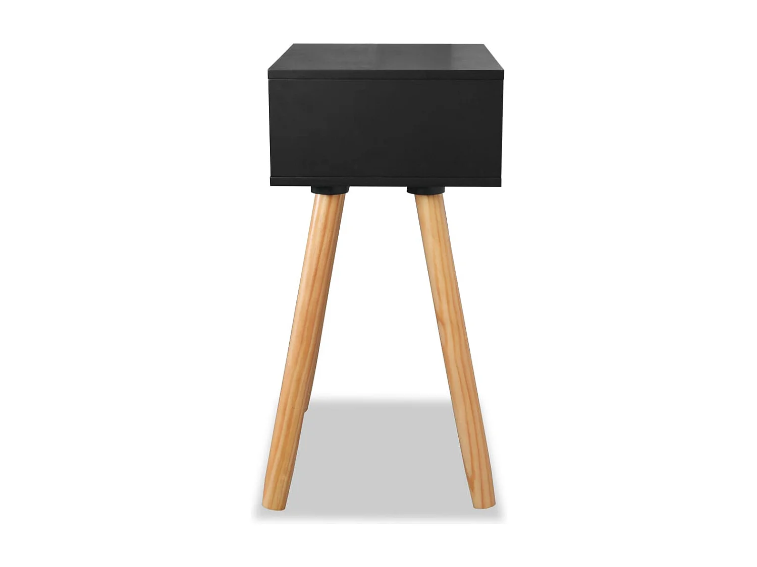 Table de chevet 2 pcs Bois de pin massif 40 x 30 x 61 cm Noir