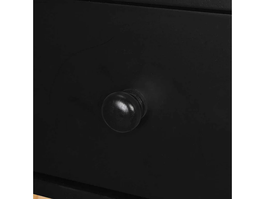 Nachttische 2 Stk. Massivholz Kiefer 40x30x61 cm Schwarz