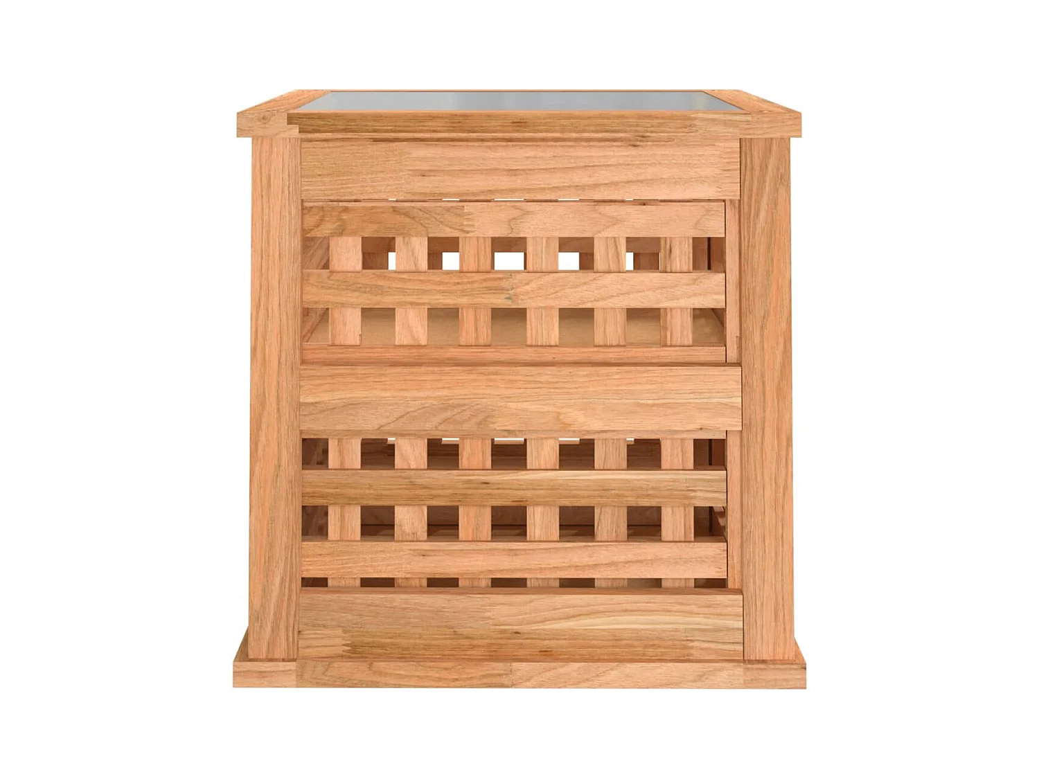 Tables de chevet 2 pcs 34x34x34 cm Bois massif de noyer