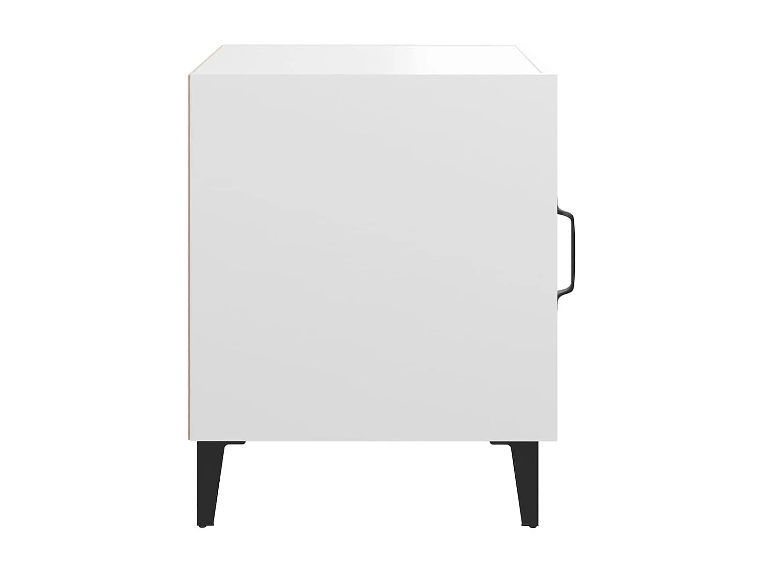 Tables de chevet 2 pcs Blanc Bois d'ingénierie