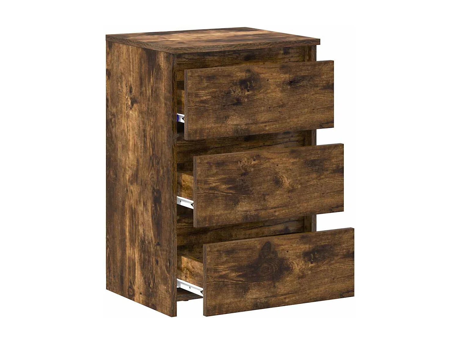 Comodini Rovere Fumo 2 pz 40x35x62,5 cm in Legno Multistrato