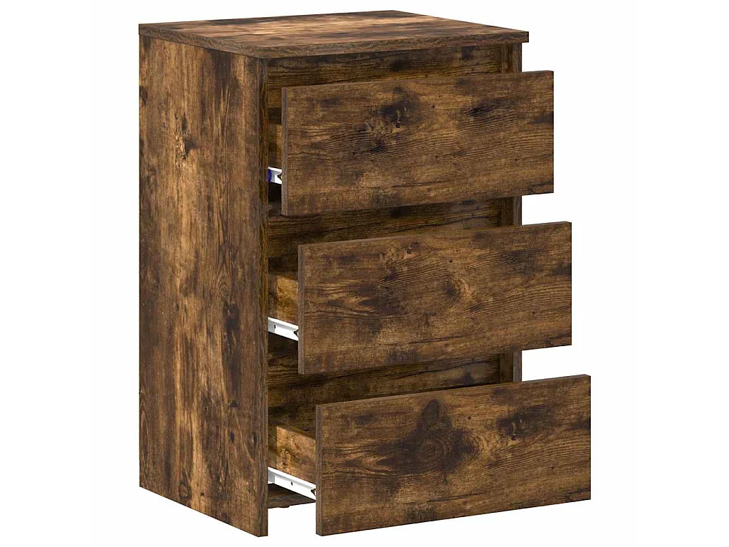 Mesas cabeceira 2pcs 40x35x62,5cm madeira proc. carvalho fumado