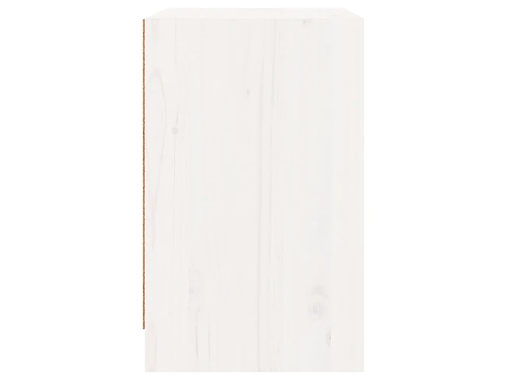 Table de chevet Blanc 40x31x50 cm Bois de pin massif