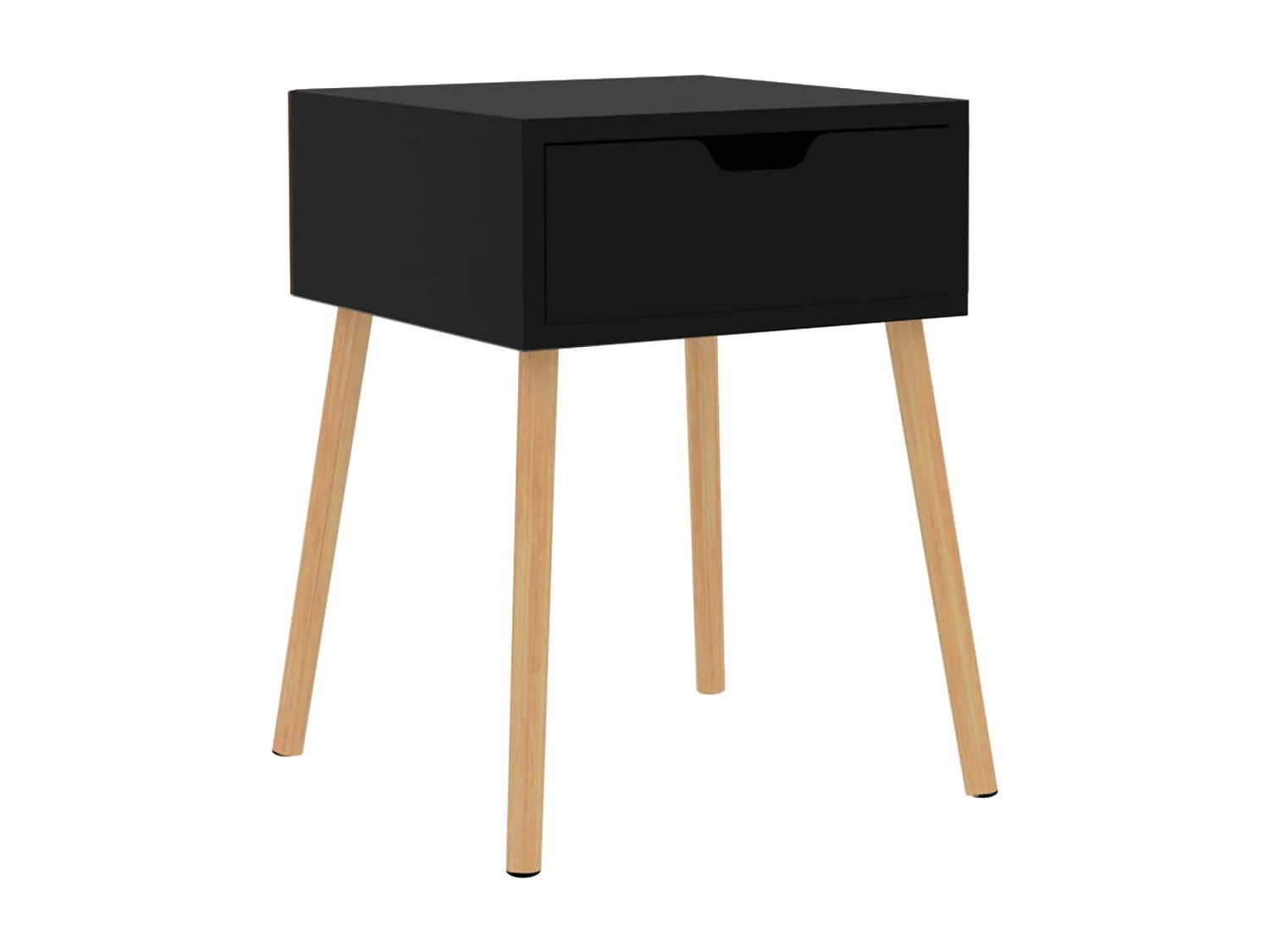 Table de chevet Noir brillant 40x40x56 cm Bois d'ingénierie