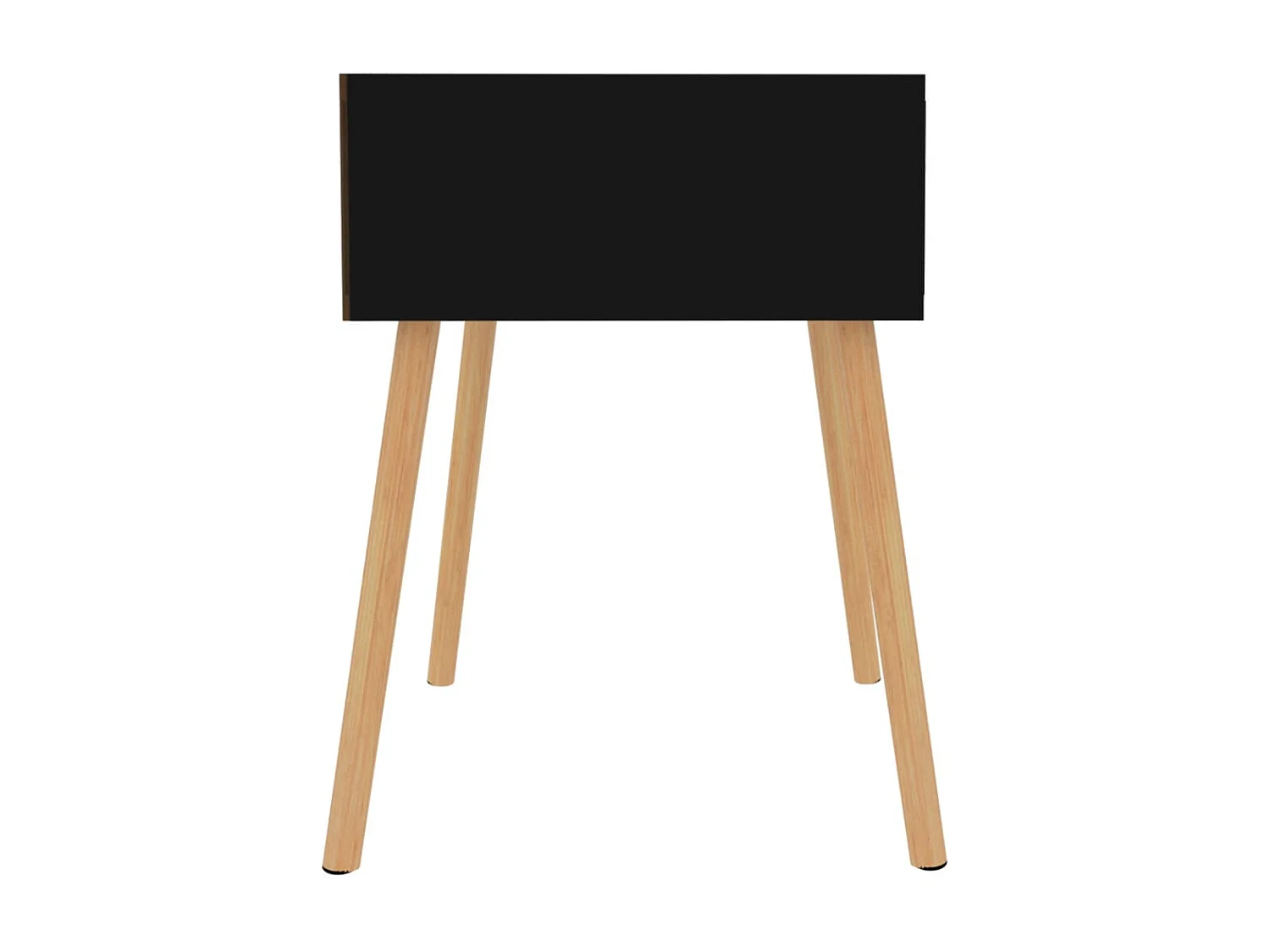 Nachtkastje 40x40x56 cm bewerkt hout hoogglans zwart