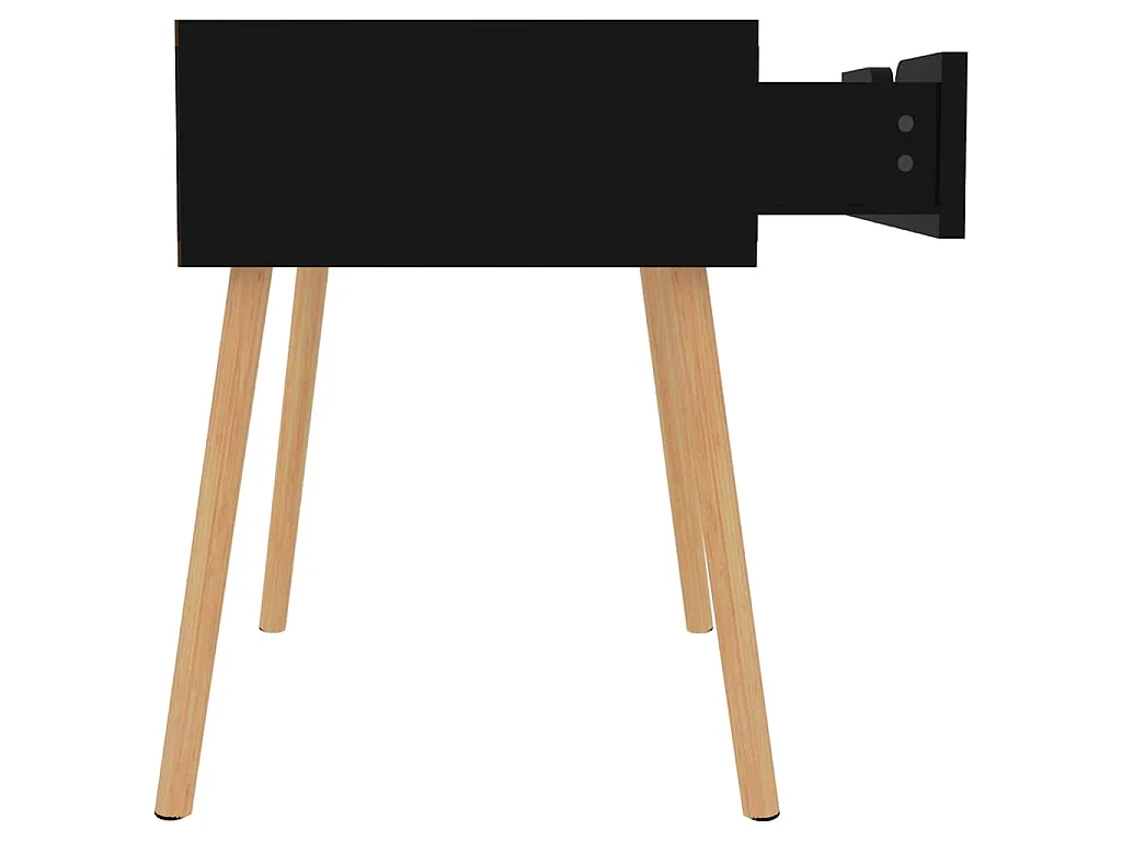 Table de chevet Noir brillant 40x40x56 cm Bois d'ingénierie