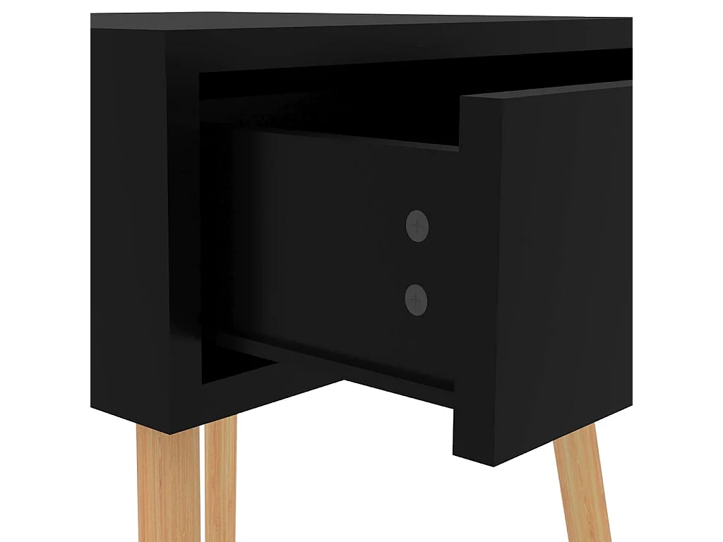 Table de chevet Noir brillant 40x40x56 cm Bois d'ingénierie