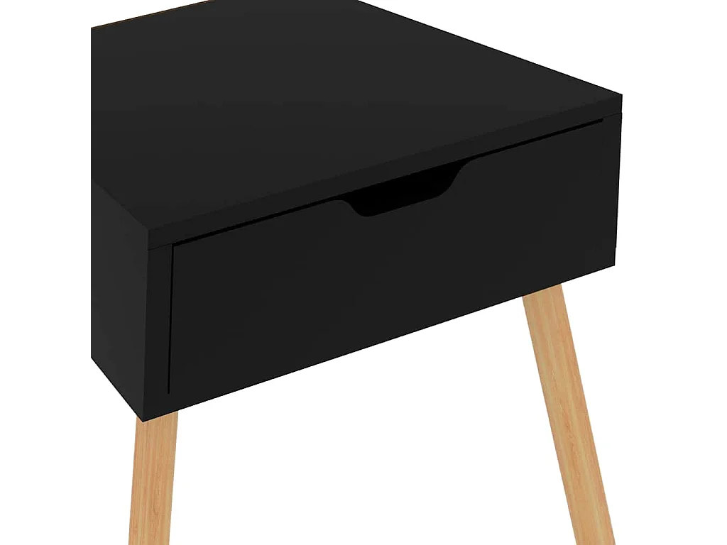 Table de chevet Noir brillant 40x40x56 cm Bois d'ingénierie