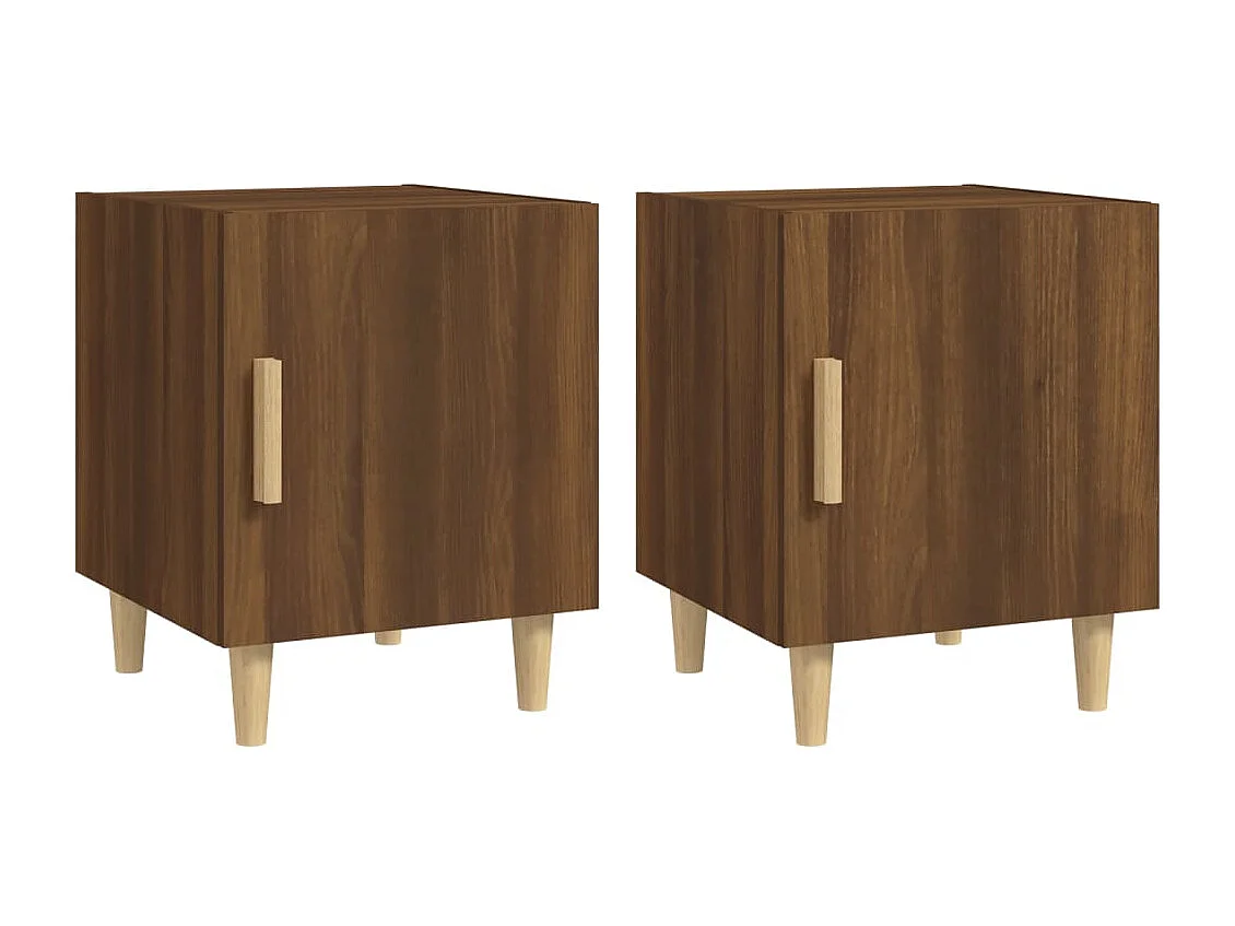 Tables de chevet 2 pcs Chêne marron Bois d'ingénierie