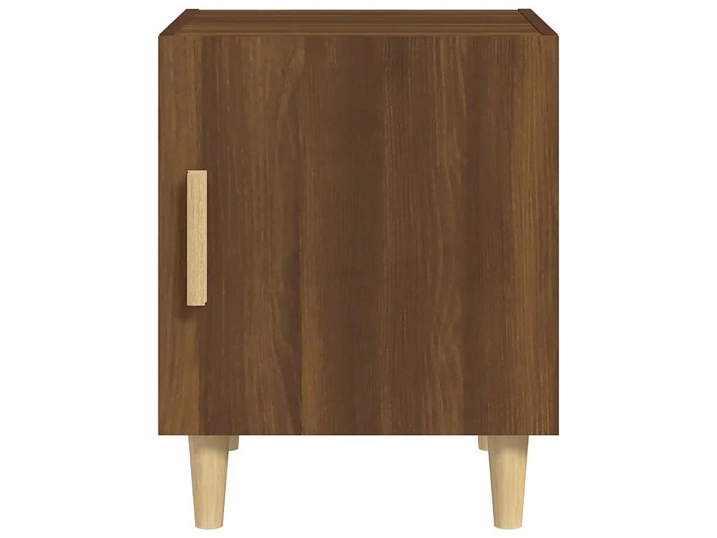 Comodini 2 pz Rovere Marrone in Legno Multistrato