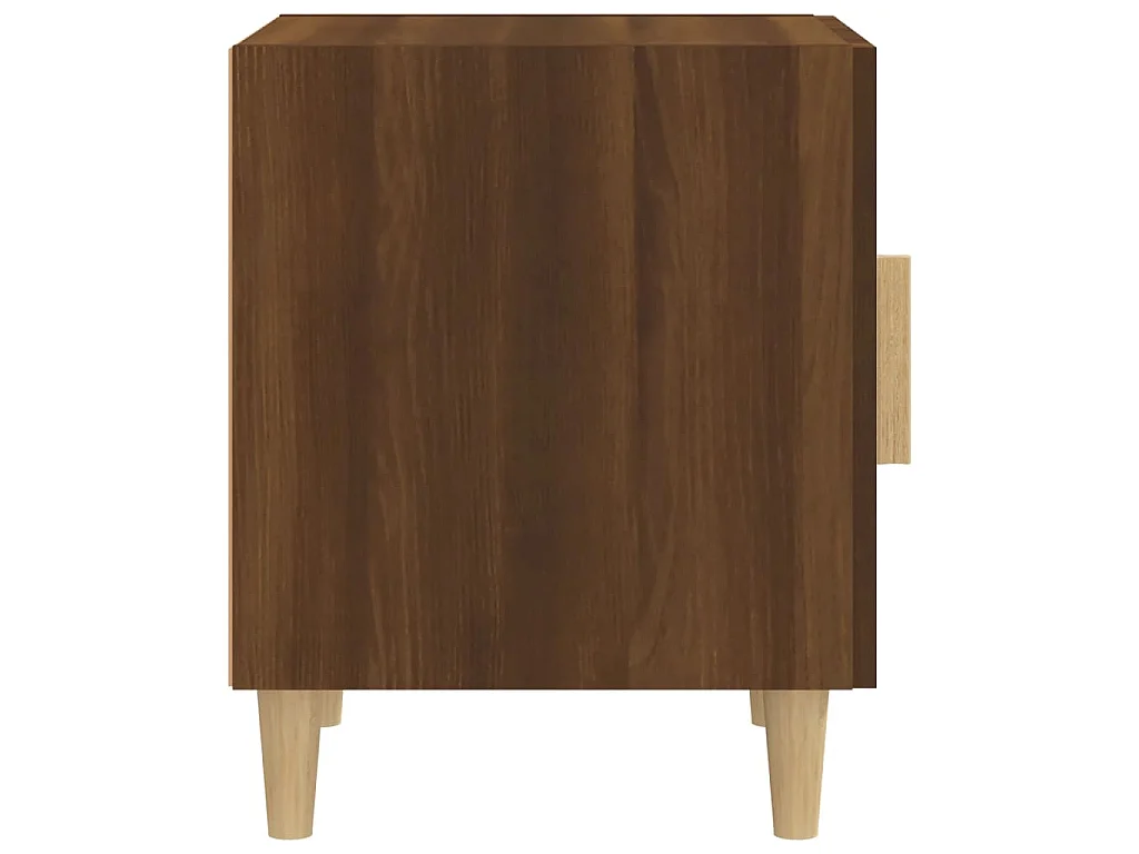 Comodini 2 pz Rovere Marrone in Legno Multistrato