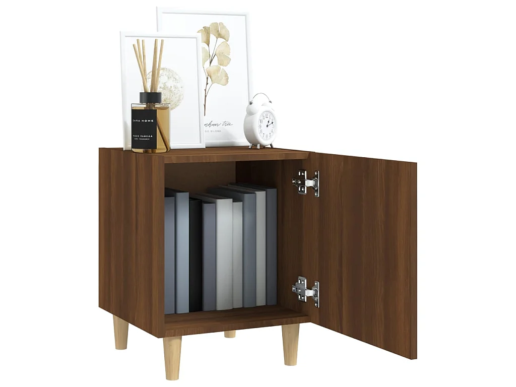 Comodini 2 pz Rovere Marrone in Legno Multistrato