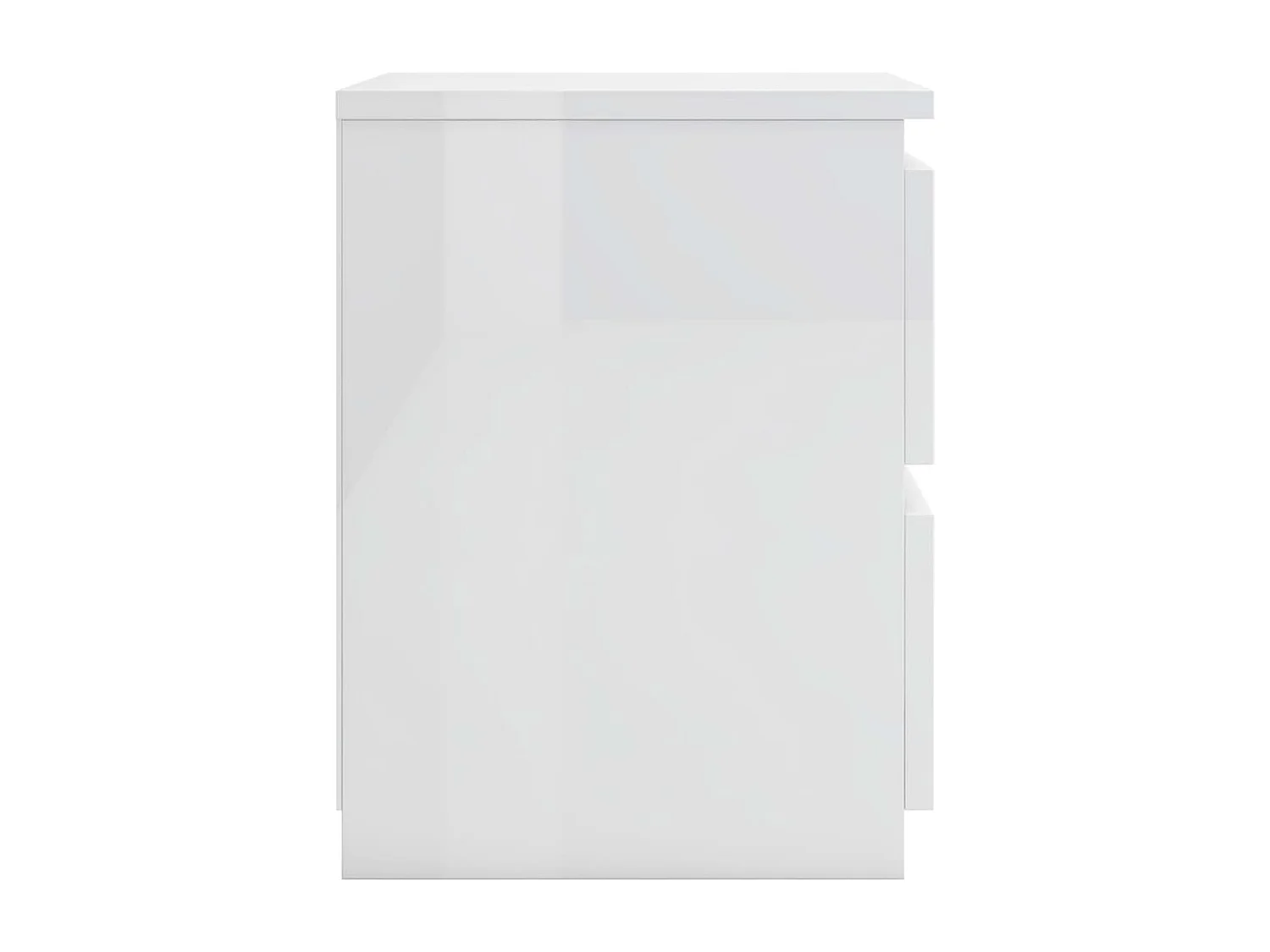 Tables de chevet 2 pcs Blanc brillant Bois d’ingénierie