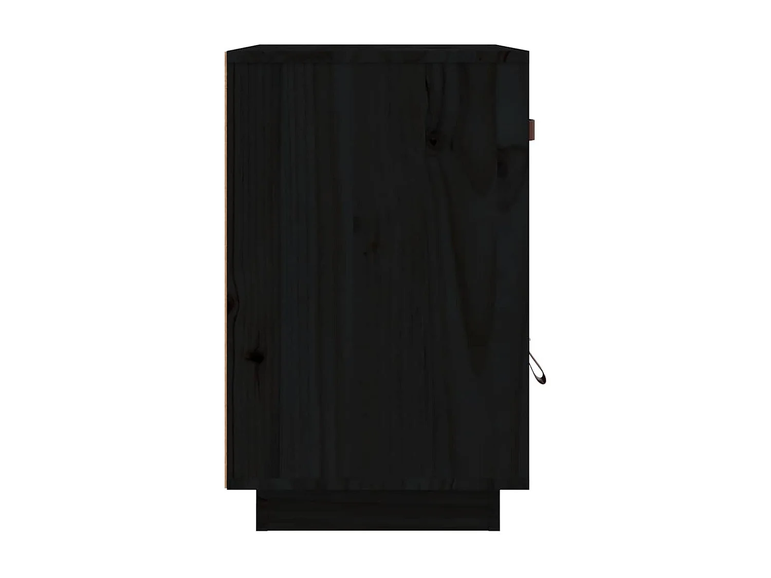 Nachttische 2 Stk. Schwarz 40x34x55 cm Massivholz Kiefer