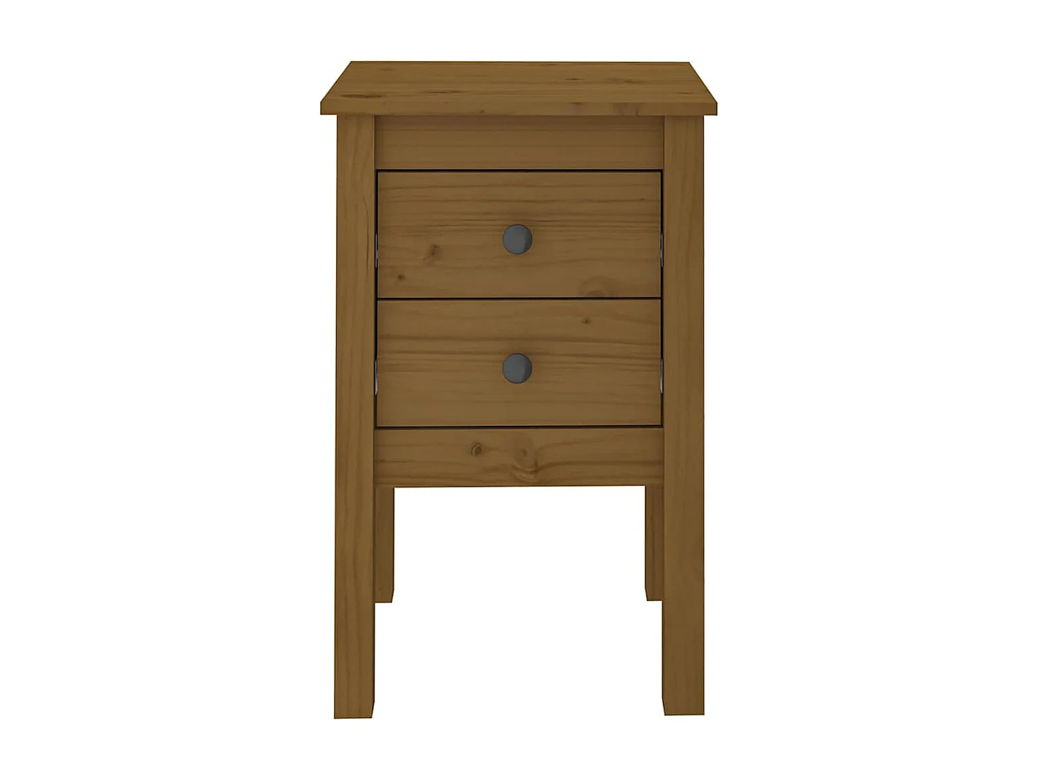 Comodini 2 pz ambra 40x35x61,5 cm in Legno Massello di Pino