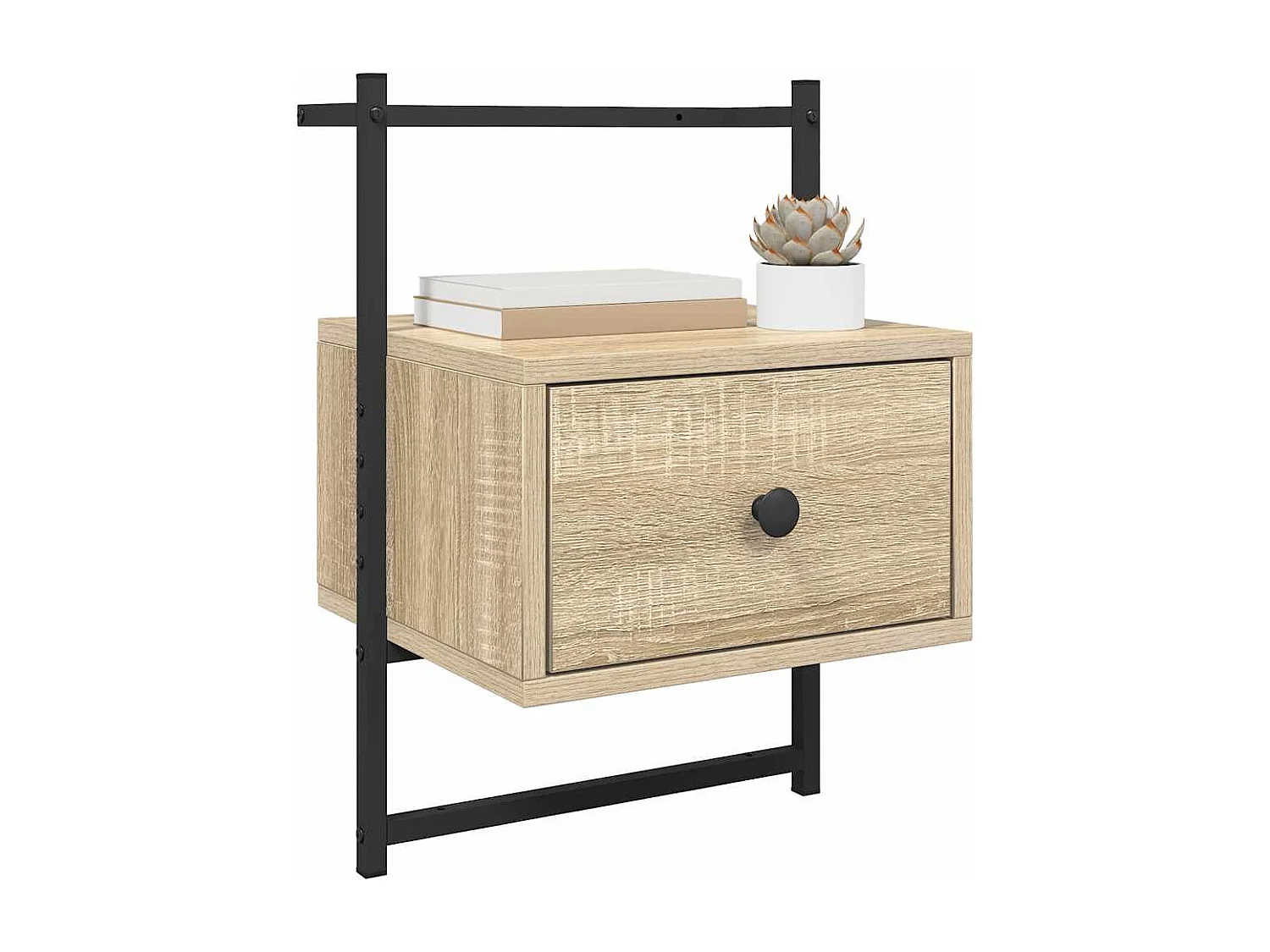 Table de chevet murale 2 pcs chêne sonoma 35x30x51 cm