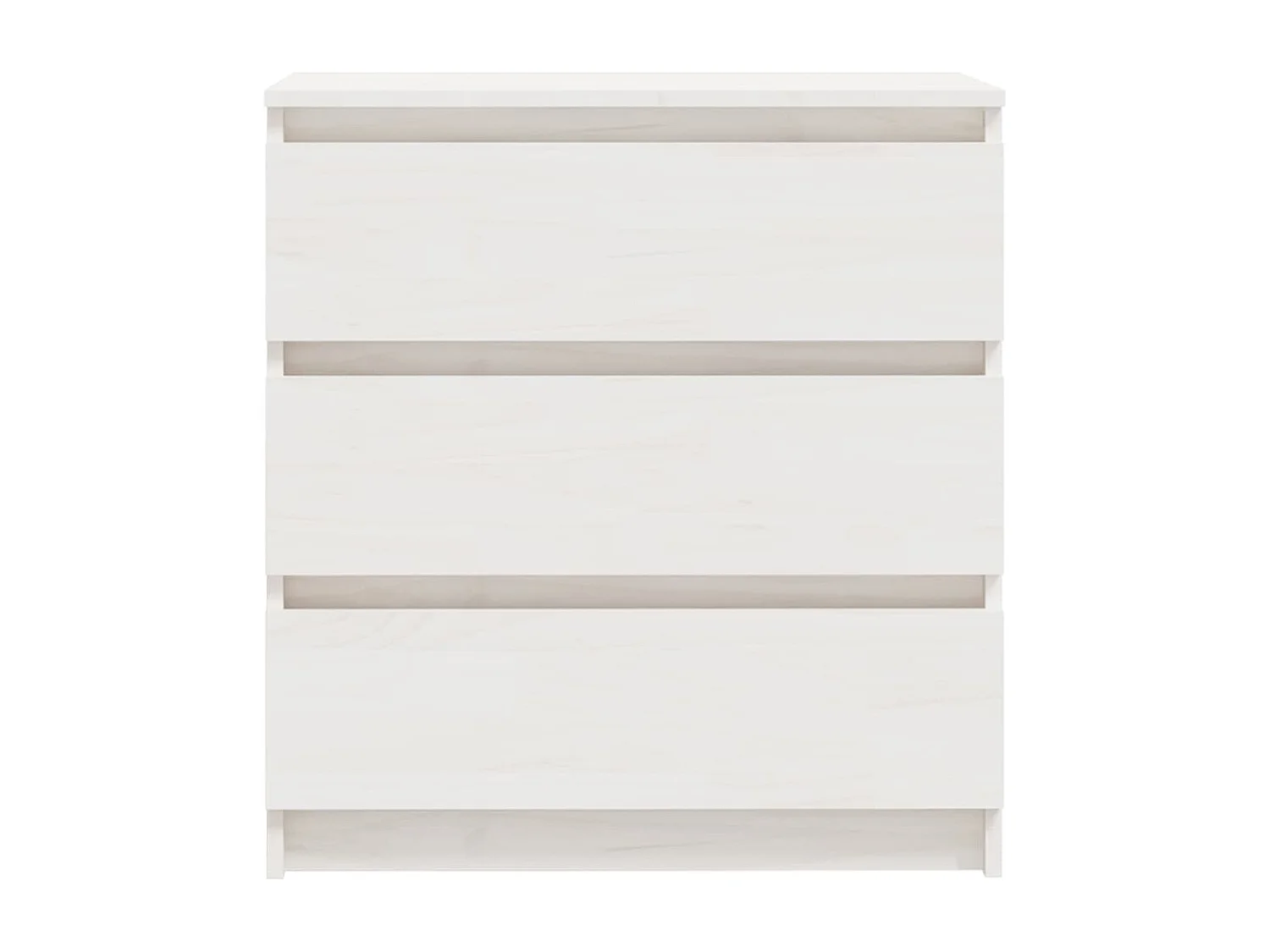 Table de chevet Blanc 60x36x64 cm Bois de pin massif