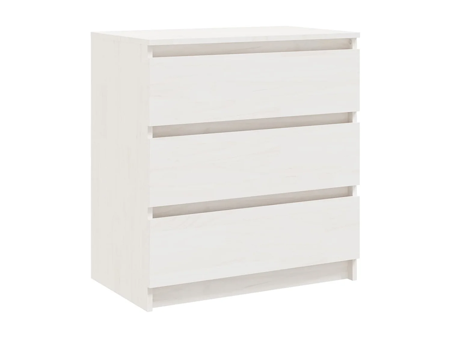 Table de chevet Blanc 60x36x64 cm Bois de pin massif