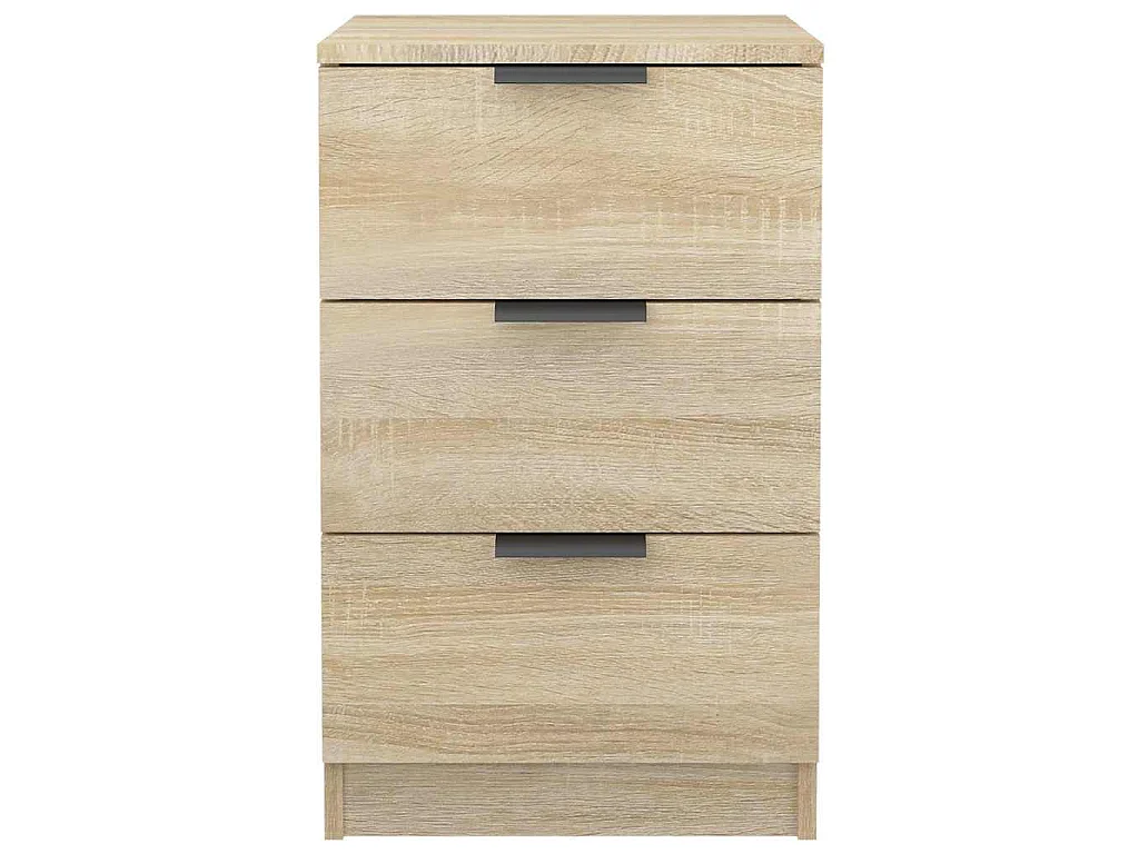 Mesitas de noche 2 unidades color roble Sonoma 40x36x65 cm
