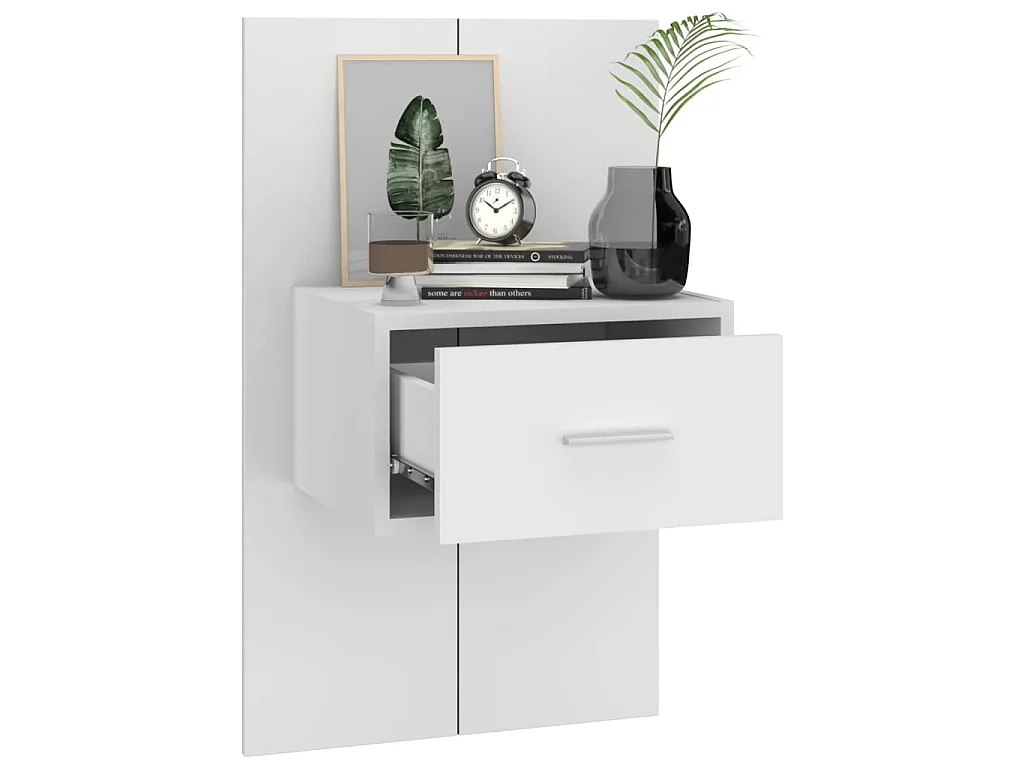Table de chevet murale Blanc