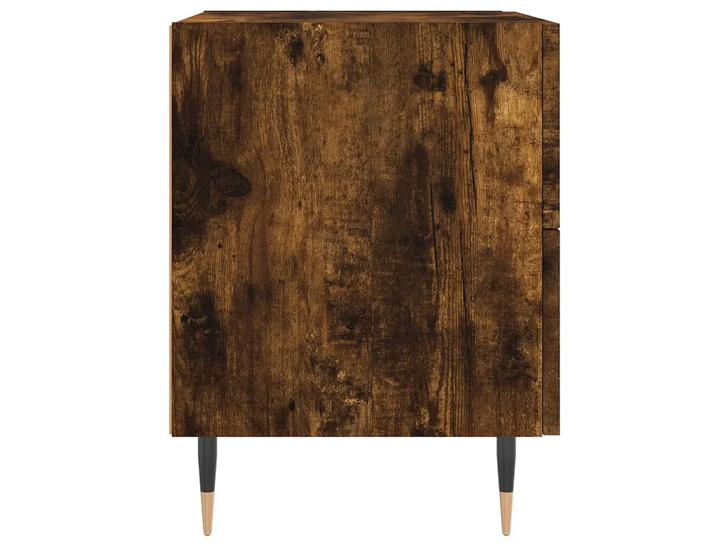 Table de chevet chêne fumé 40x35x47,5 cm bois d’ingénierie