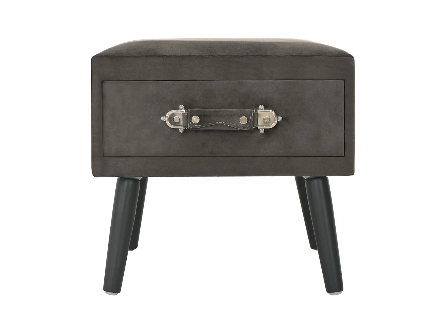 Tables de chevet 2 pcs Gris 40x35x40 cm Velours