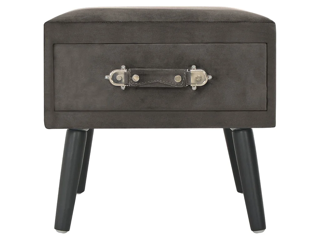 Tables de chevet 2 pcs Gris 40x35x40 cm Velours
