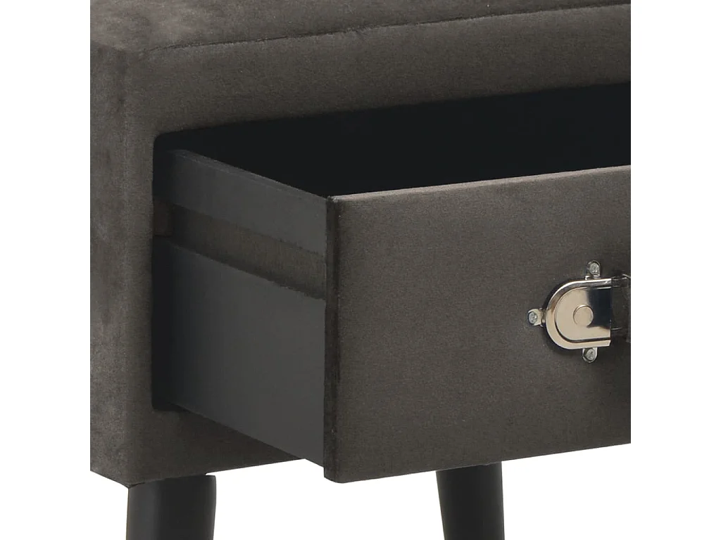 Tables de chevet 2 pcs Gris 40x35x40 cm Velours