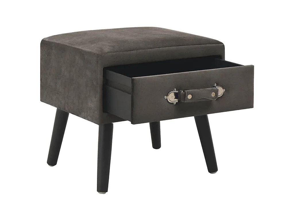 Tables de chevet 2 pcs Gris 40x35x40 cm Velours