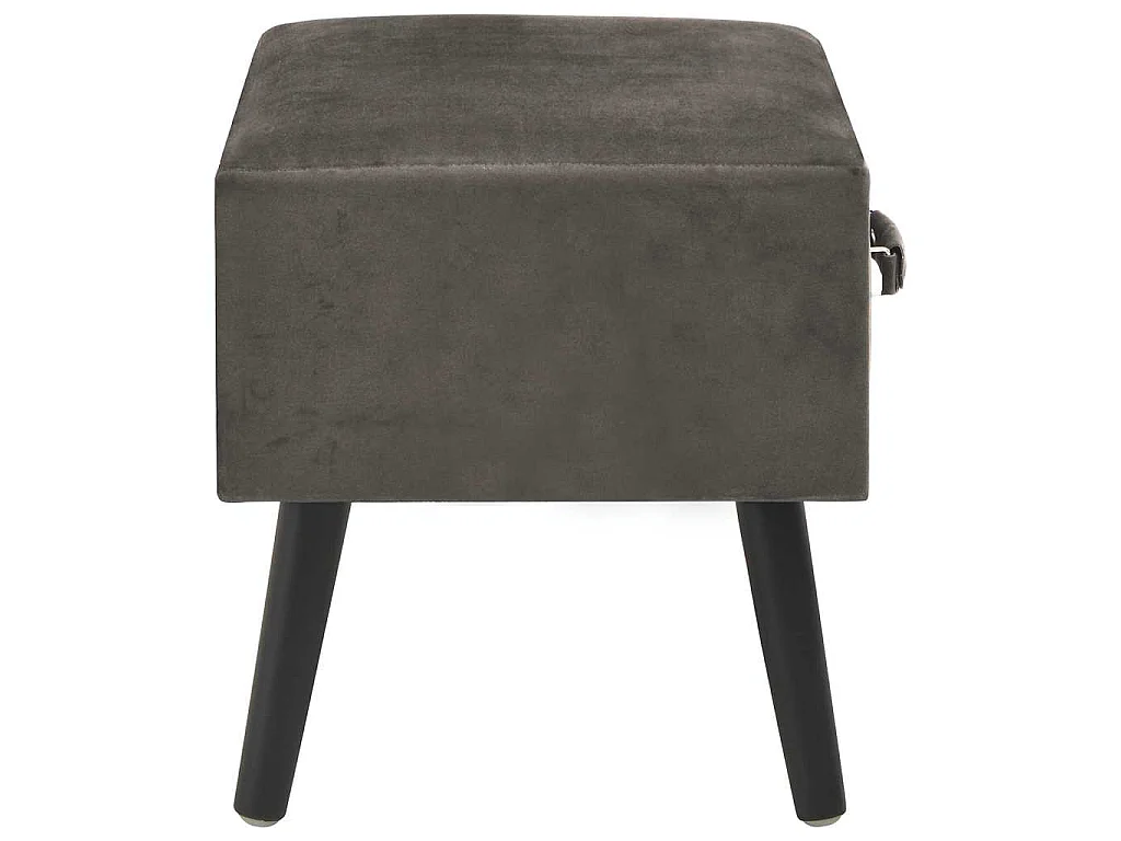 Tables de chevet 2 pcs Gris 40x35x40 cm Velours