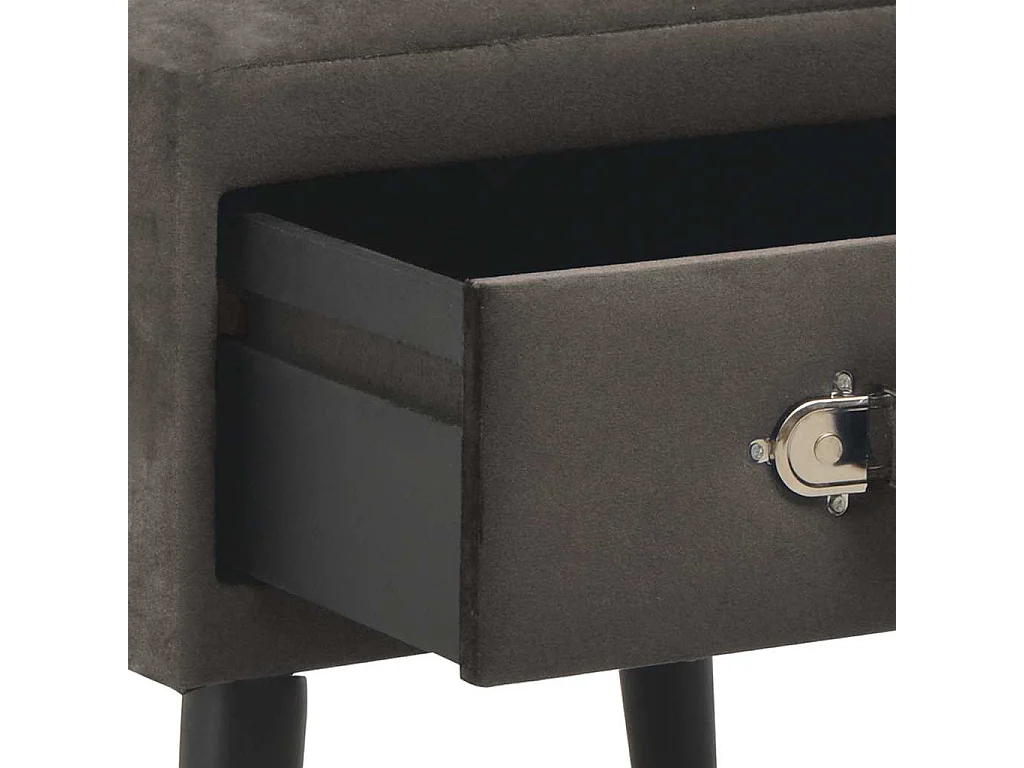 Tables de chevet 2 pcs Gris 40x35x40 cm Velours