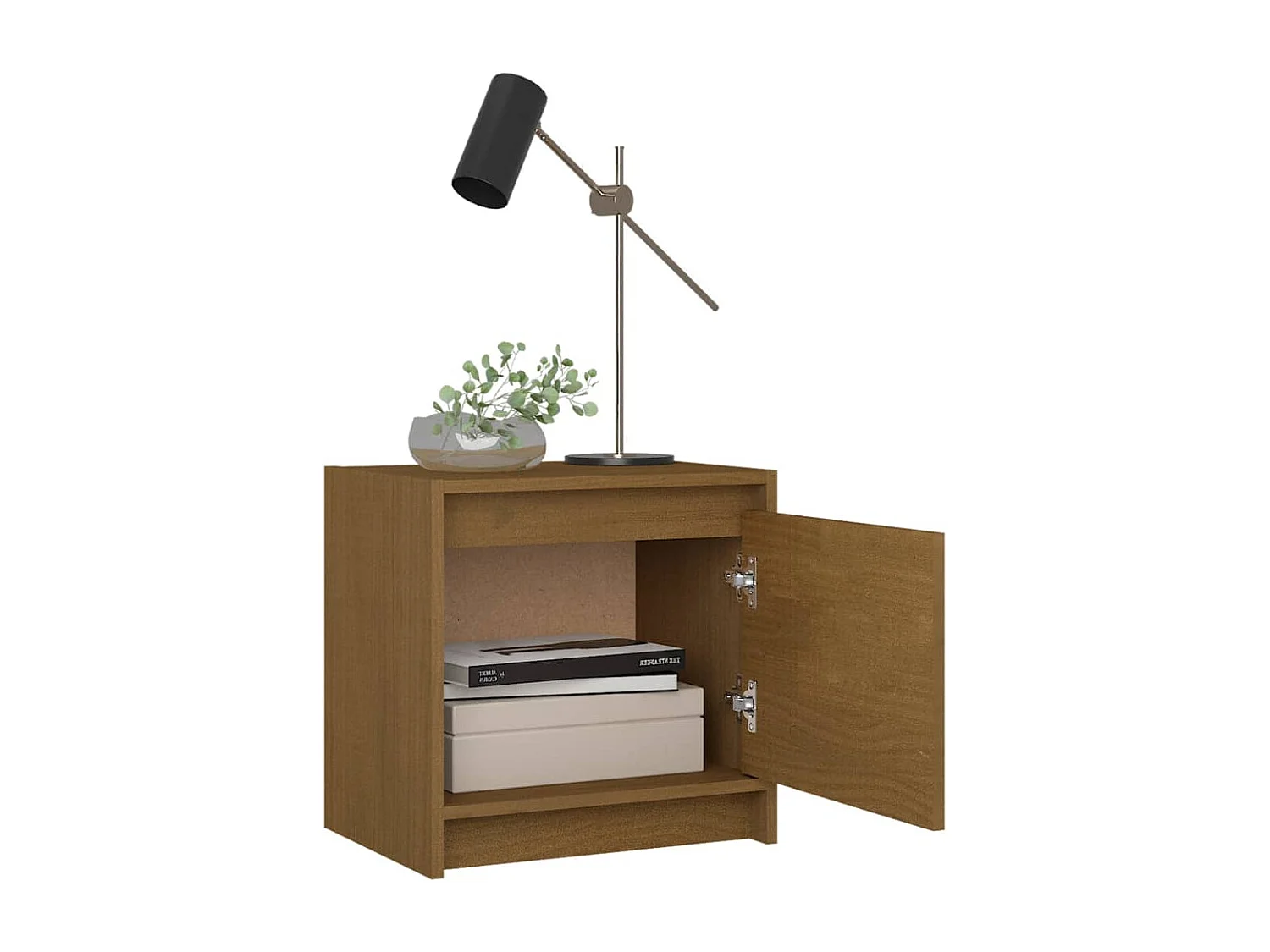 Comodini 2 pz Ambra 40x30,5x40 cm in Legno Massello di Pino