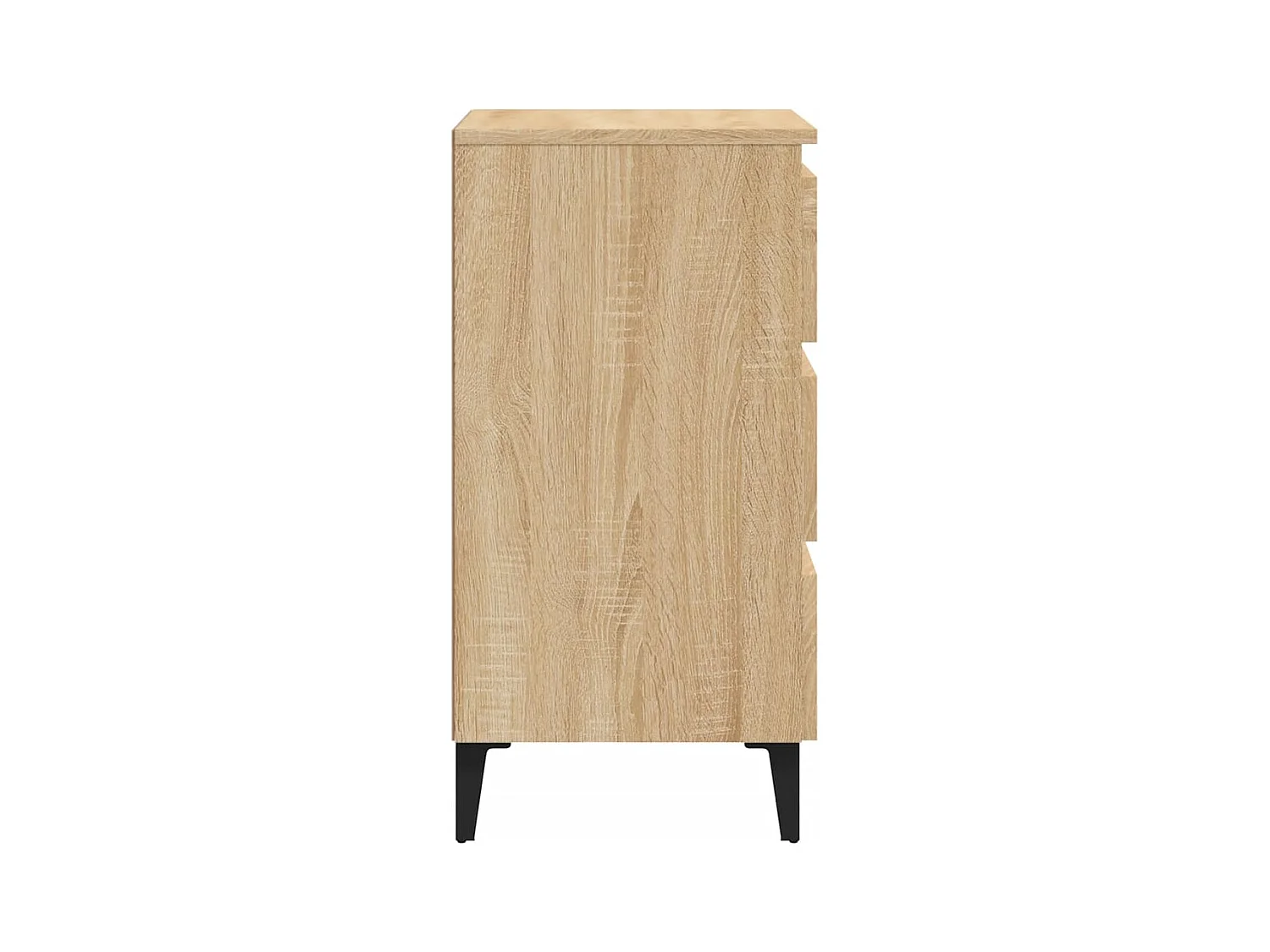 Table de chevet avec pieds en métal chêne sonoma 40x35x69 cm