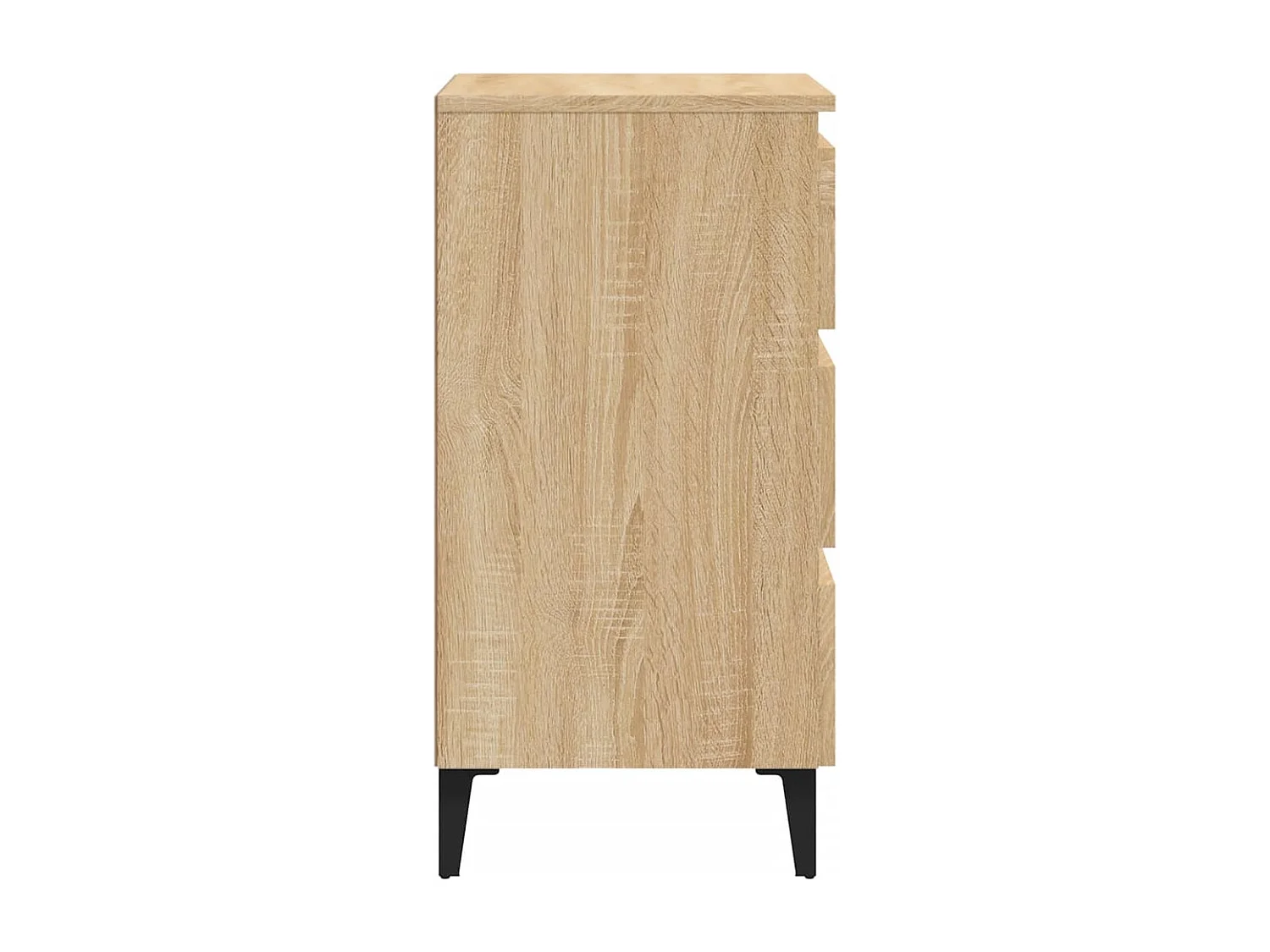 Table de chevet avec pieds en métal chêne sonoma 40x35x69 cm