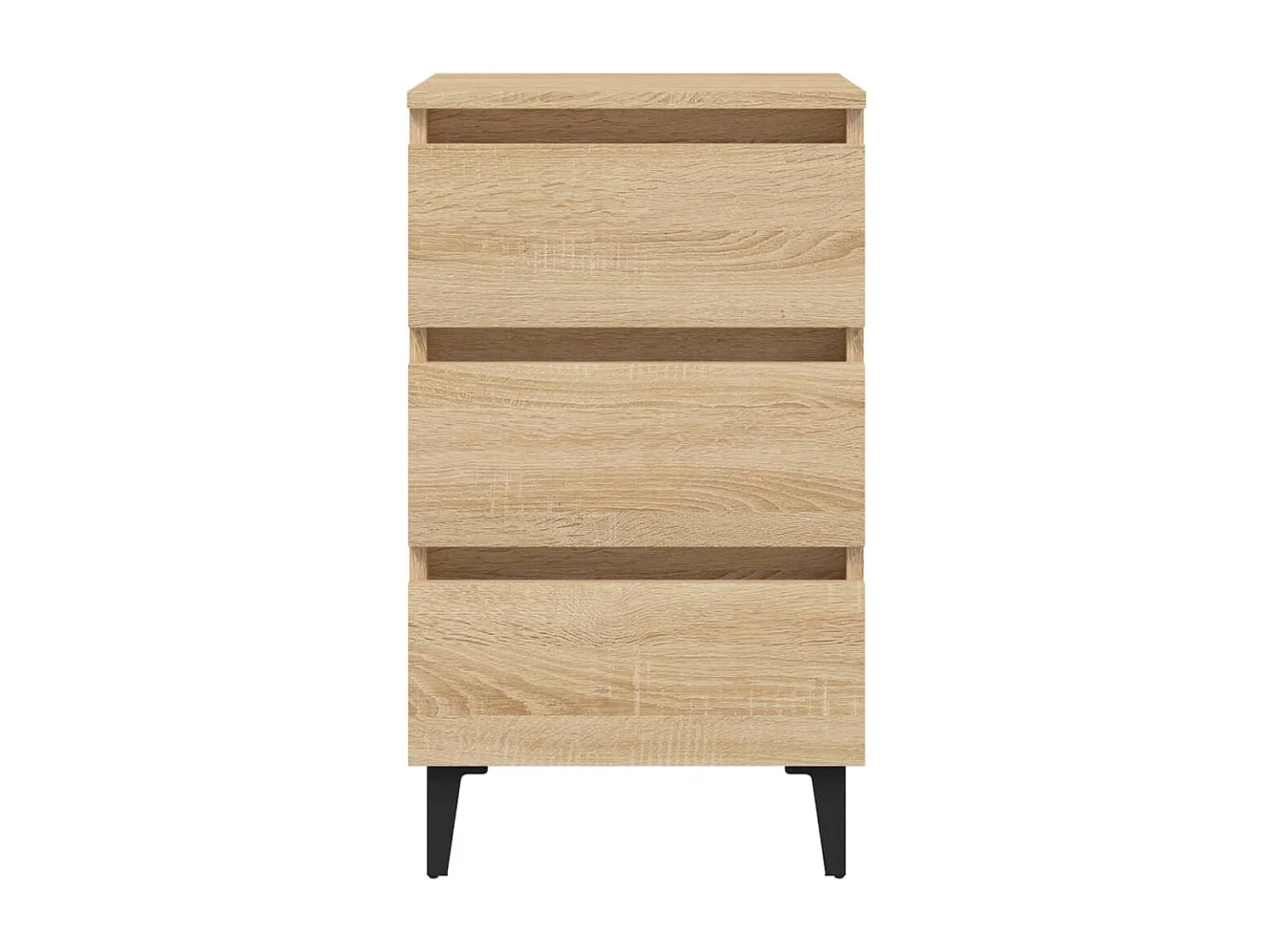 Comodino con Gambe in Metallo Rovere Sonoma 40x35x69 cm