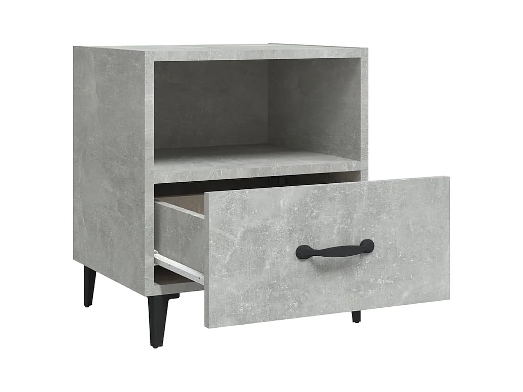 Table de chevet Gris béton Bois d'ingénierie